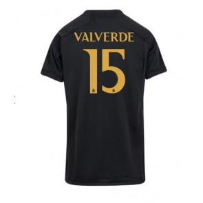 Real Madrid Federico Valverde #15 Tredje trøje Dame 2023-24 Kort ærmer
